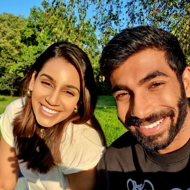 Bumrah sanjana couple goals video