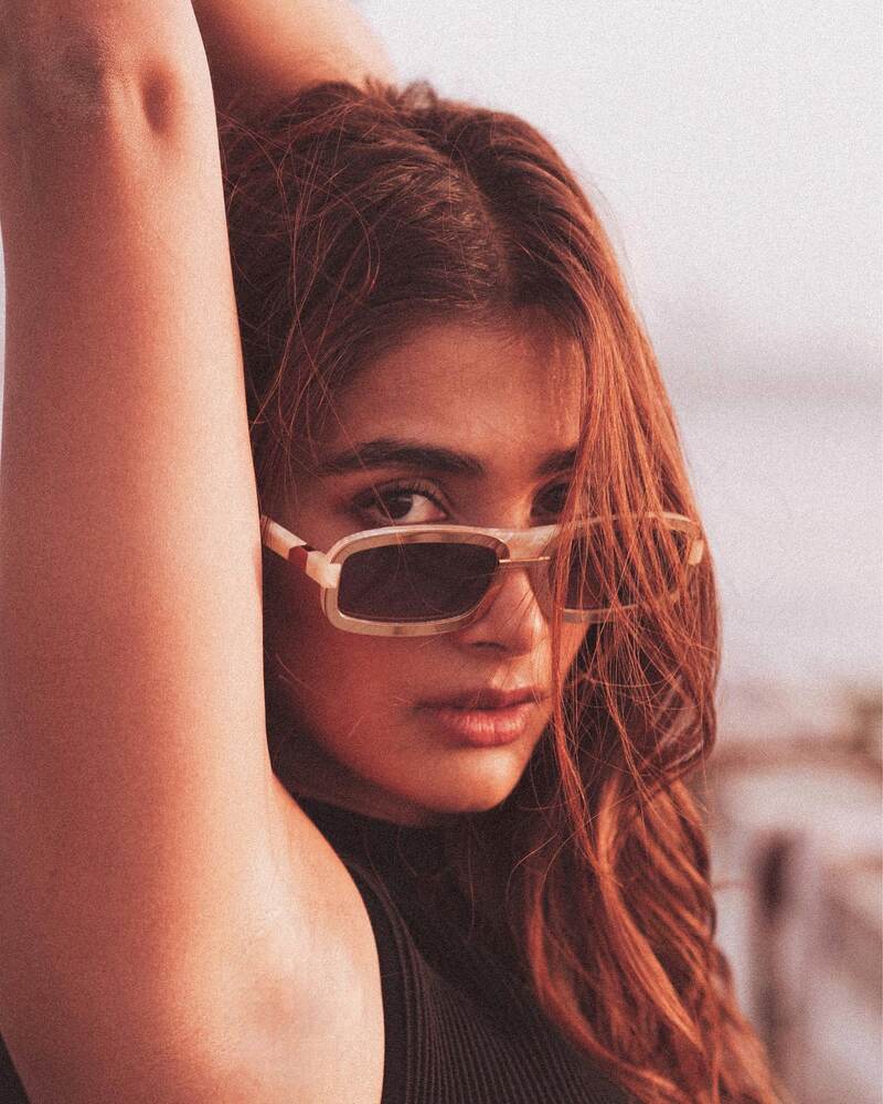 Pooja hegde new hot clicks glass