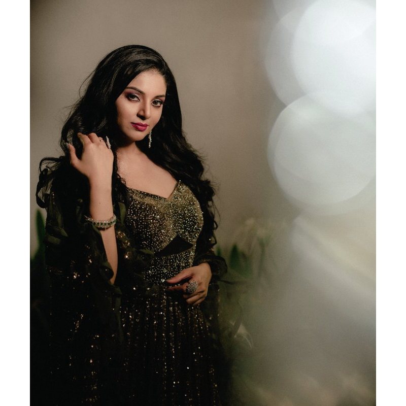 Sanam in black