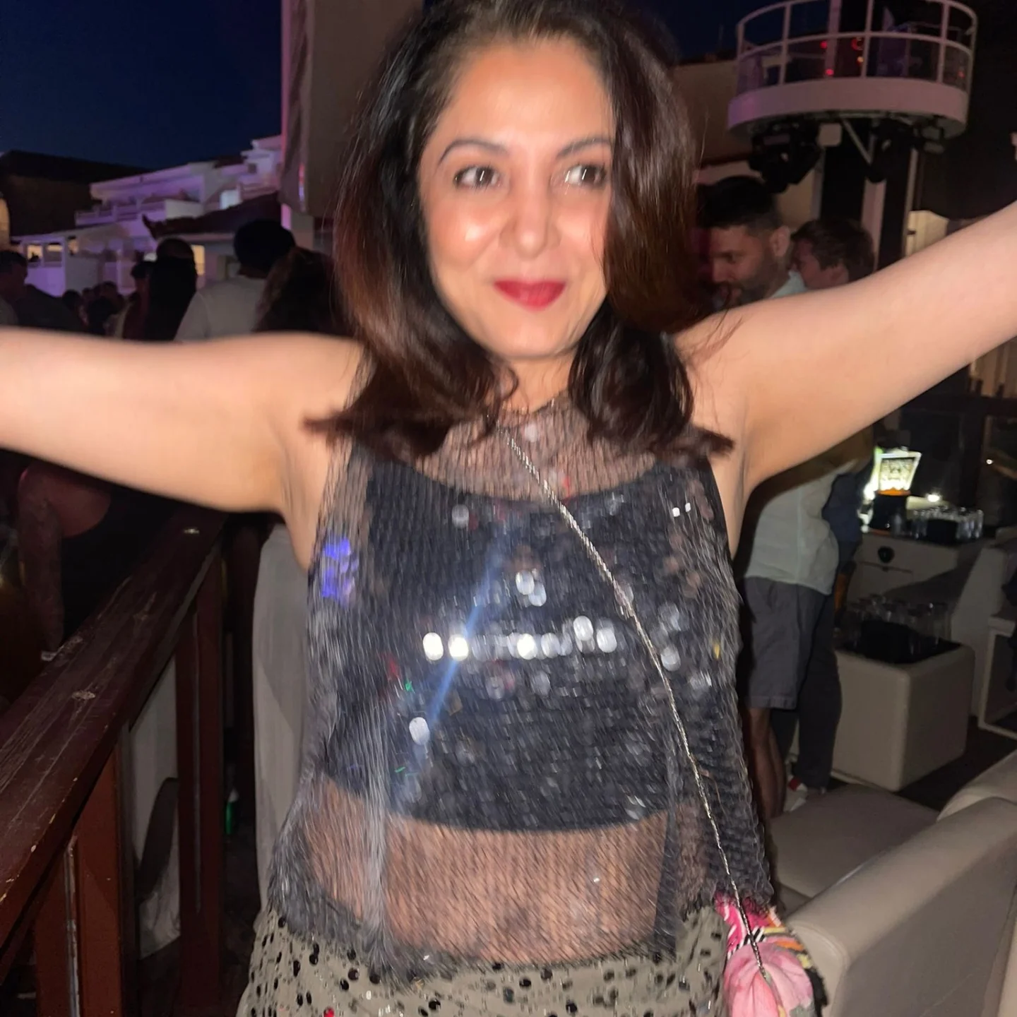 Ramyakrishnan in a party
