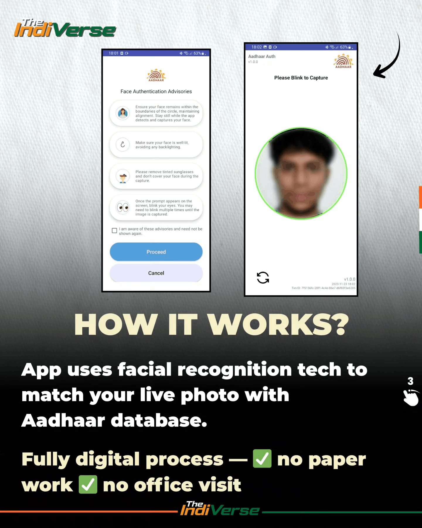 Aadhaar facerd app online update face ID