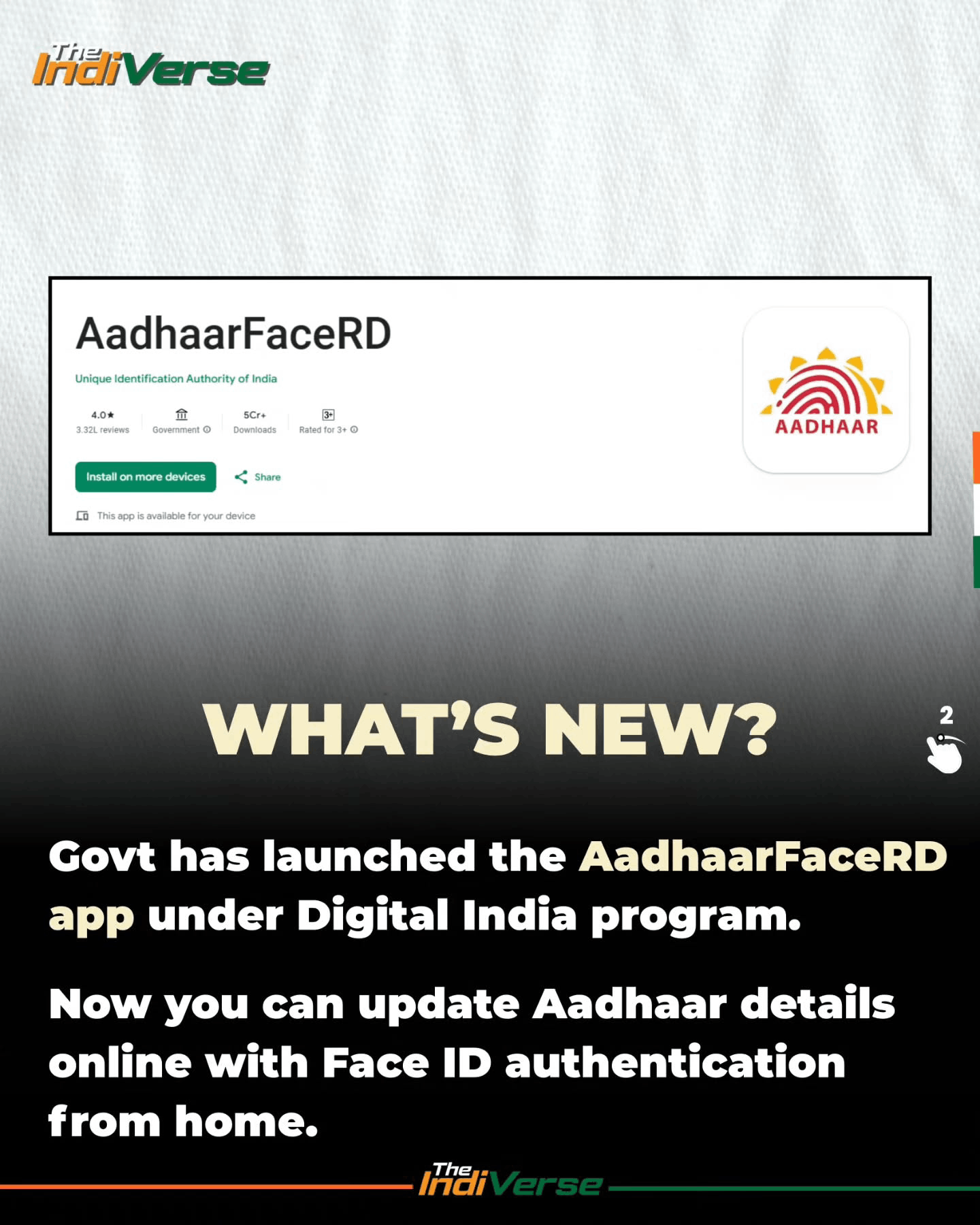 Aadhaar facerd app online update face ID