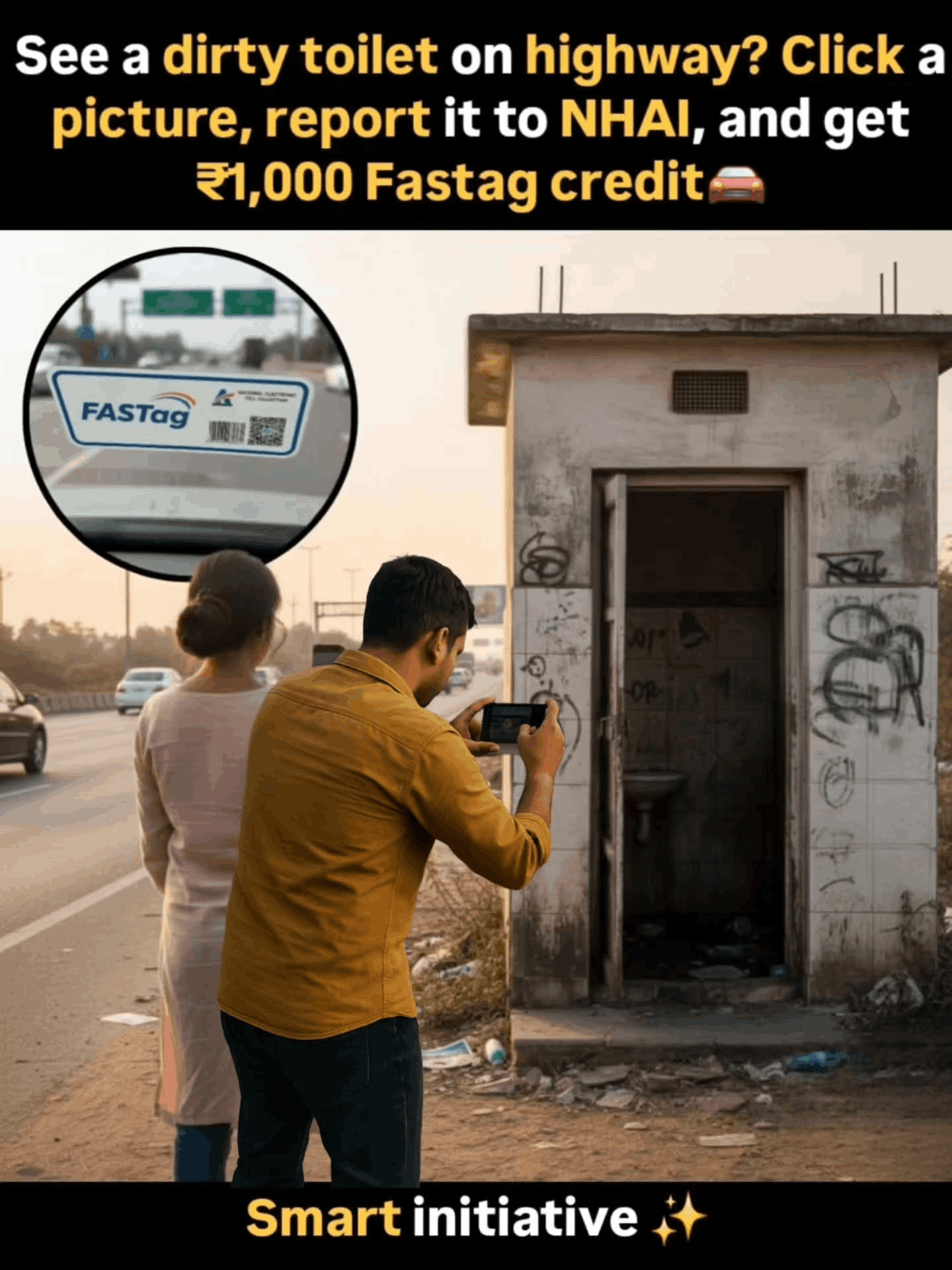 Nhai dirty toilet photo fastag recharge tamil news