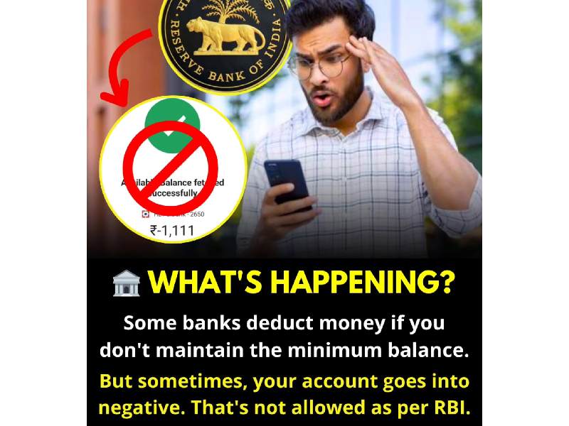 Rbi rule on savings account negative balance complaint awareness