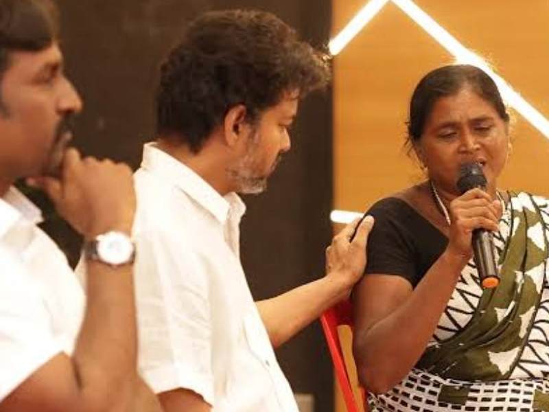 Thalapathy vijay karur families meeting chennai tvk support