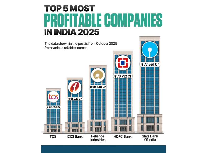 Indias profit powerhouses 2025 top companies sbi hdfc reliance tcs