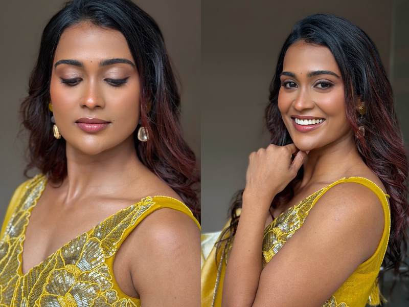 Poornima ravi yellow movie soft glam bts