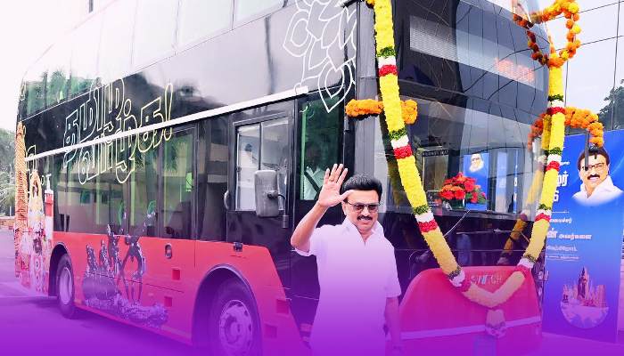 Chennai ac double decker heritage tourism bus launch