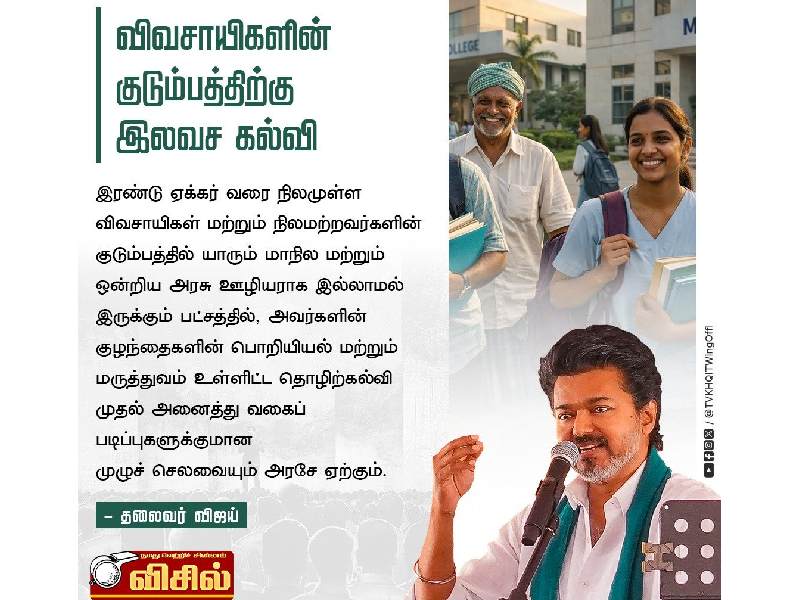 Vijay tvk tanjore speech farmers ration reform